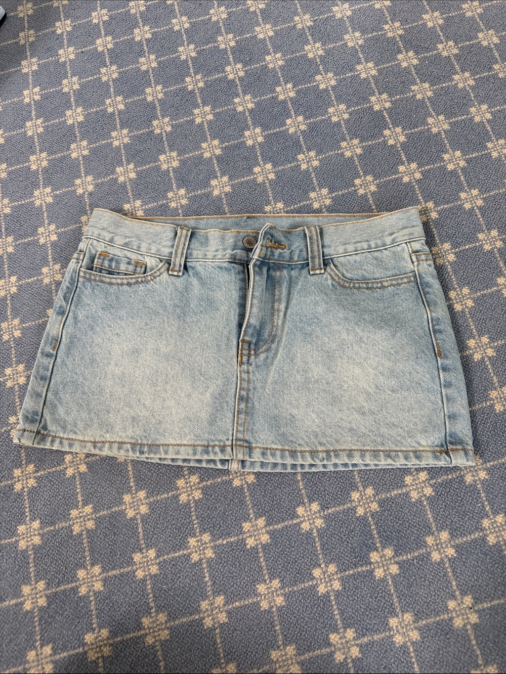 Brandy Melville Light Blue Denim Mini Skirt